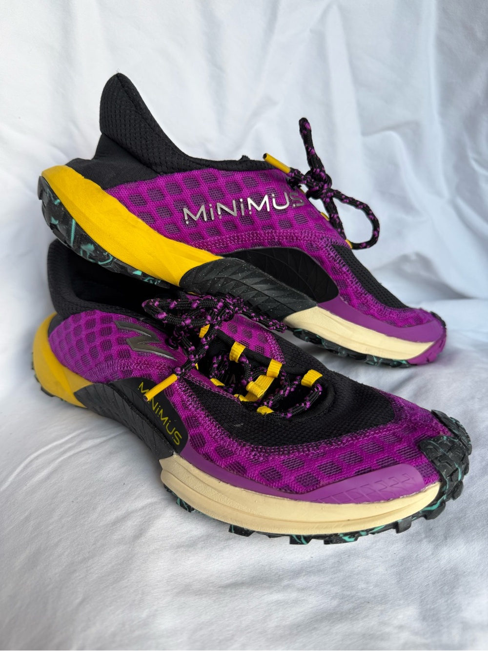 Altra Purple and Yellow Minimus Trail Running Shoes